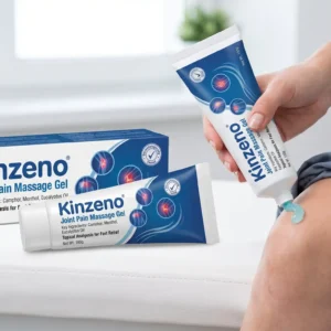 Kinzeno Joint Pain Massage Gel product box and tube for joint relief